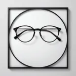 large black-framed half-moon glasses image